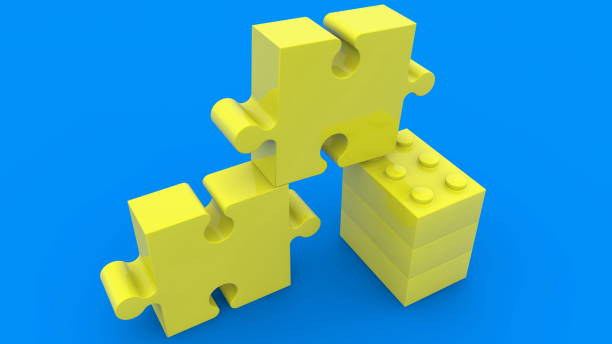 istock Concept of puzzle pieces and toy bricks 1271745089