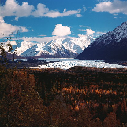 Mantanuska Glacier in Alaska in the Fall