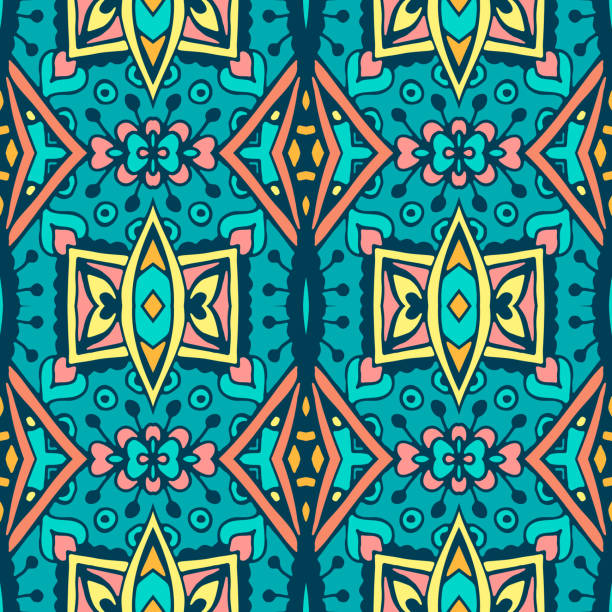 istock Tribal vintage abstract geometric ethnic seamless pattern ornamental 1271746625