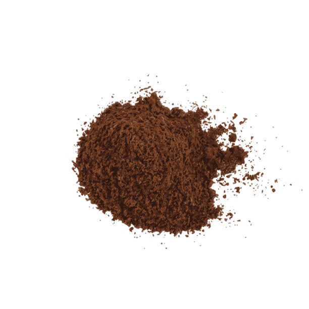 Heap of fine grinding coffee powder vector illustration Heap of fine grinding coffee powder vector illustration. Roasted ground coffe powder pile isolated on white background ground coffee stock illustrations