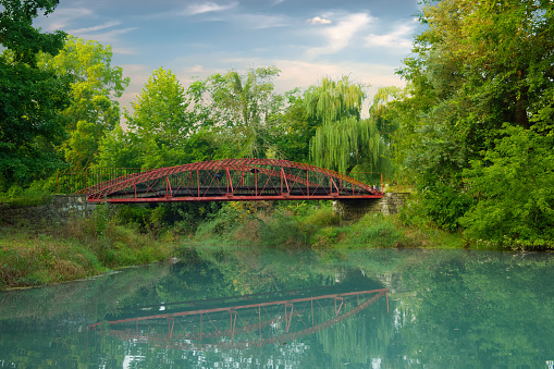 Bridge-Paint Creek Bridge-1872-Delphi Indiana-Bowstring Truss Bridge-