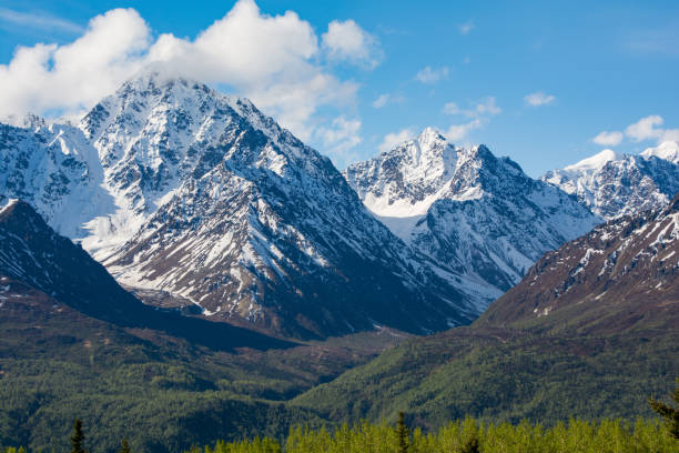 Matanuska Valley on a clear sunny day in the spring
