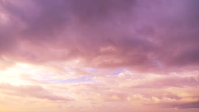 Colorful cloudscape changing in time lapse video in 4k