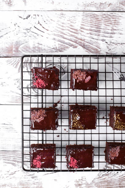 istock Set of brownie cakes with ganache and assorted toppings 1271761405