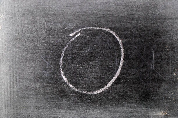 istock White chalk hand drawing in circle or round shape on black board background 1271761468