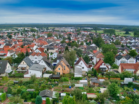 Aerial view of Dietzenbach, Germany, Regierungsbezirk of Darmstadt in Hesse, Germany