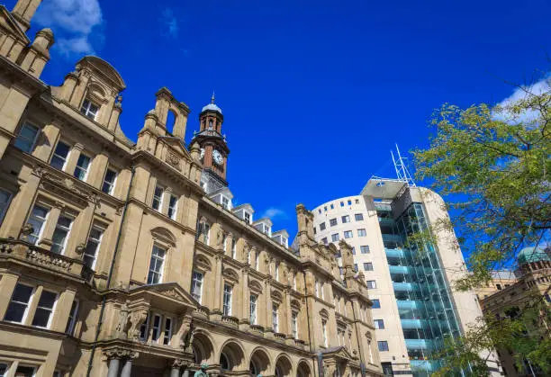 Leeds City Square,  showing the former post office building