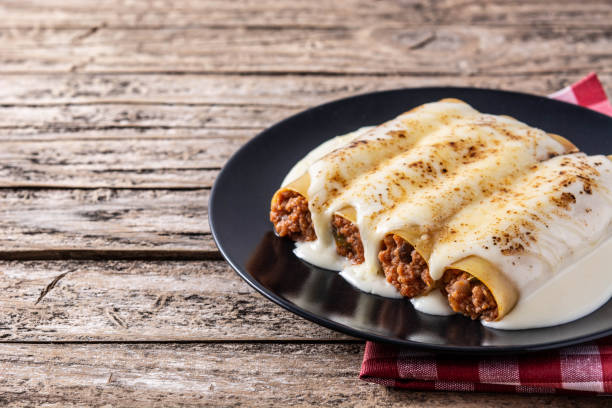 istock Delicious meat cannelloni pasta 1271767233