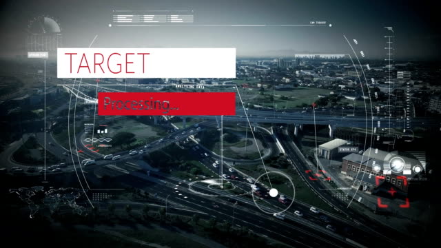 Target processing text against cityscape