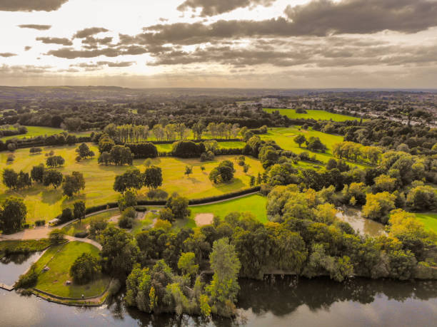 coate water park, swindon, wilts 10 september 2020 - coate imagens e fotografias de stock