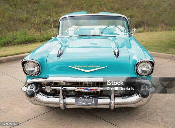 1957 Chevrolet Bel Air Convertible Classic Car Stock Photo - Download Image Now - Car, USA, 1950-1959