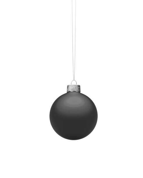 istock Matte black Christmas ball 1271785412