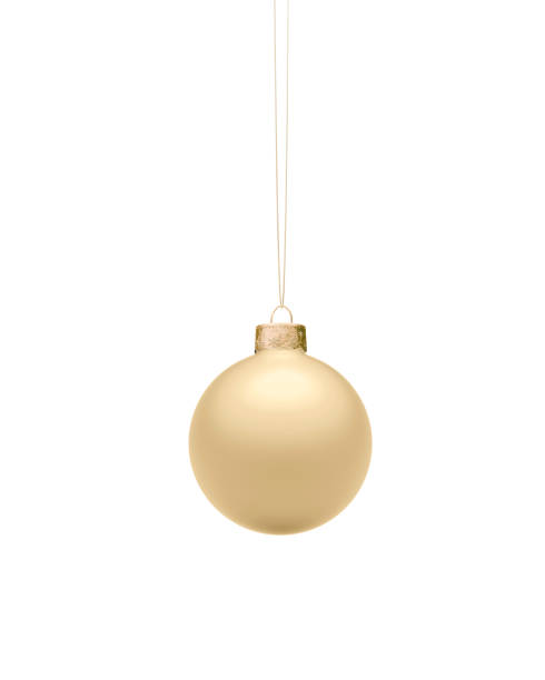 istock Matte gold Christmas ball 1271785420