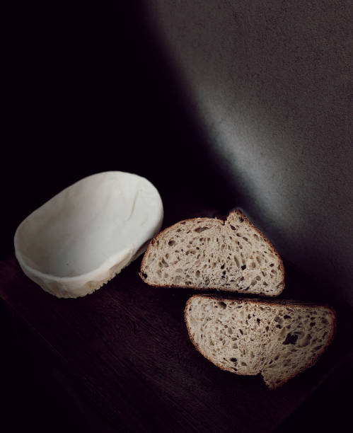 istock Sourdough bread on wooden table 1271786637