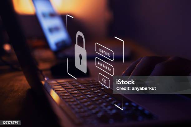 Login And Password Cyber Security Concept Data Protection And Secured Internet Access Stock Photo - Download Image Now
