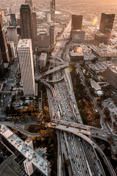 istock Highway between buildings in Los Angeles 1271789439