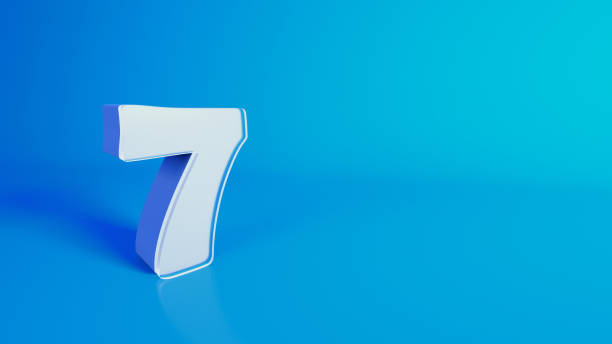 istock Number 7, Number Seven - 3D Illustration Stock Image 1271791567