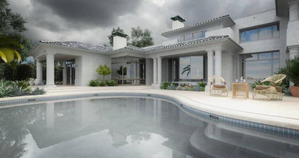 istock Exclusive Luxury Villa with Swimming Pool (Midday) 1271791857