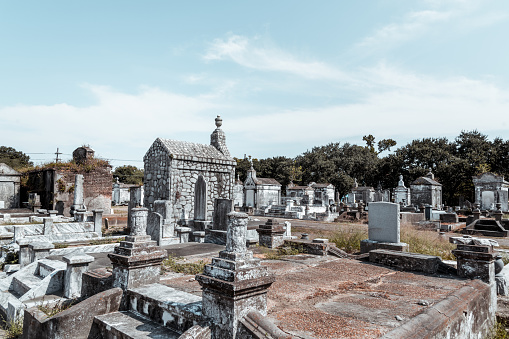 Old Headstones in a Graveyard