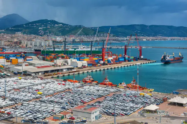Salerno is a major transport hub. A million different cargoes pass through it every year.