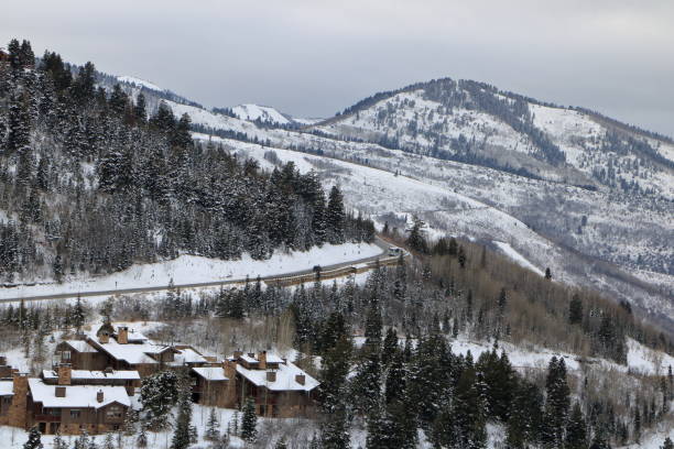istock Mountain road at Deer Valley, Park City, Utah 1271871165