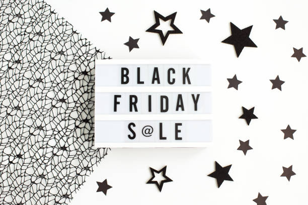istock Black friday sale text on lightbox on creative background. 1271873882