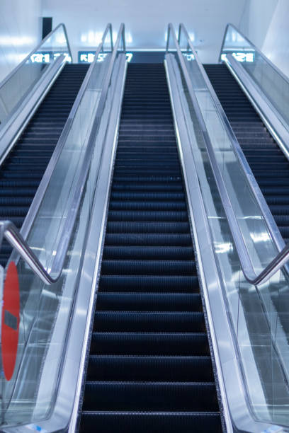 istock Modern luxury escalators in the airport 1271874570