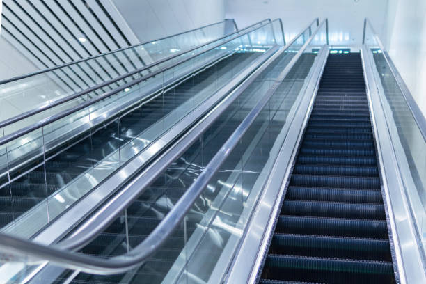 istock Modern luxury escalators in the airport 1271874630