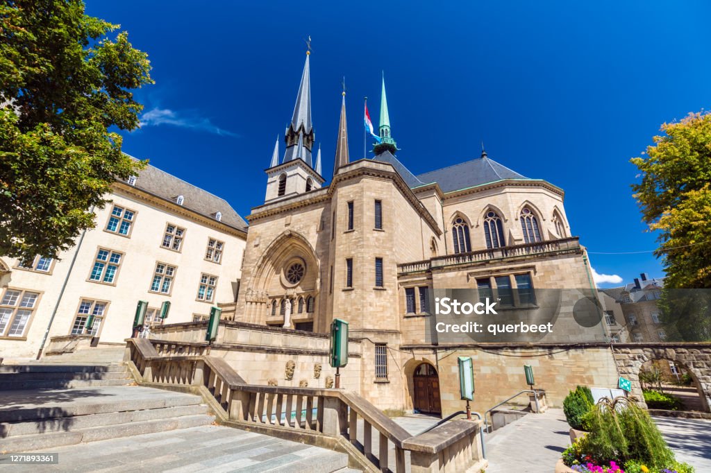 Cathedrals in Luxembourg Cathedral in Luxembourg Luxembourg City - Luxembourg Stock Photo
