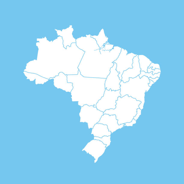 巴西地圖。 - brazil 幅插畫檔、美工圖案、卡通及圖標