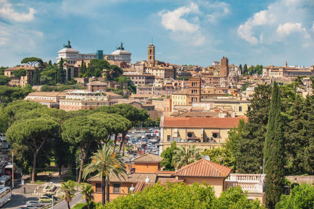 istock Rome Italy high angle view city skyline 1271897719
