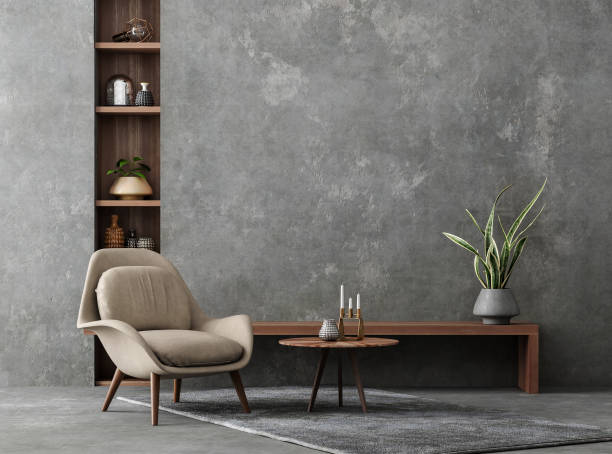 istock Living room interior in loft, industrial style 1271897890