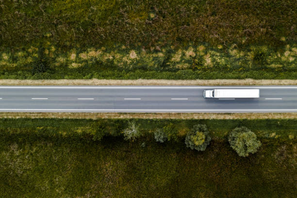 istock Large freight transporter semi-truck on the road 1271908478