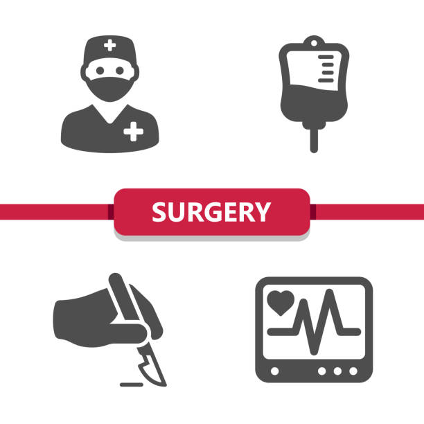 Surgery Icons Professional, pixel perfect icons optimized for both large and small resolutions. EPS 10 format. saline drip stock illustrations