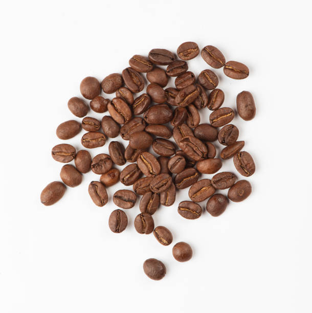 istock Coffee beans top view. Isolated on a white background 1271915198