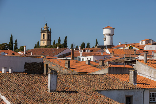 Rooftops and towers from historic village of Almeida. It is one of the historic villages of Portugal, located in Guarda district