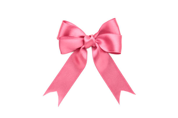 istock Pink gift bow isolated on white background. 1271923250