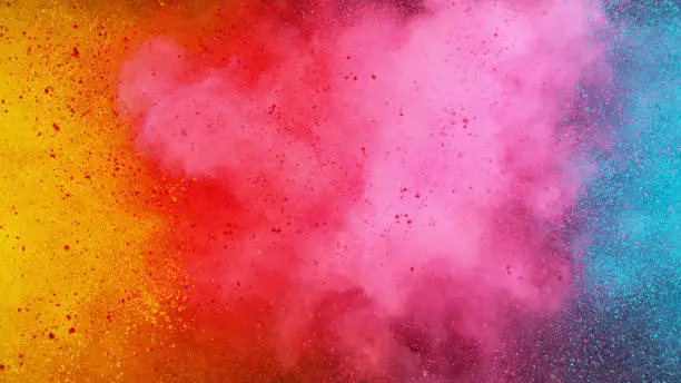 Colorful abstract powder background with color spectrum, vivid colours