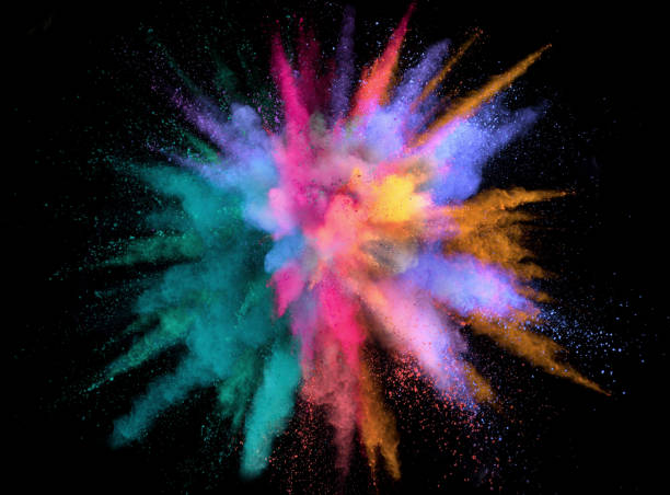 Colorful abstract powder background with color spectrum