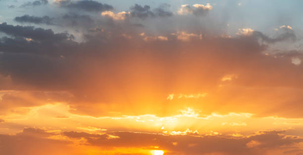 istock Beautiful bright sunset sky. Dramatic colorful clouds after sunset. Nature, sunset clouds backgrounds. 1271926595