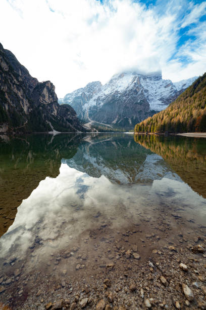 istock Beautiful Mountain Panorama Over Lake 1271927337