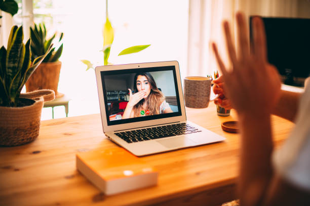 istock Man Video Chatting His Girlfriend and Drinking Coffee With Her and Seeing Each Other From Home 1271927564