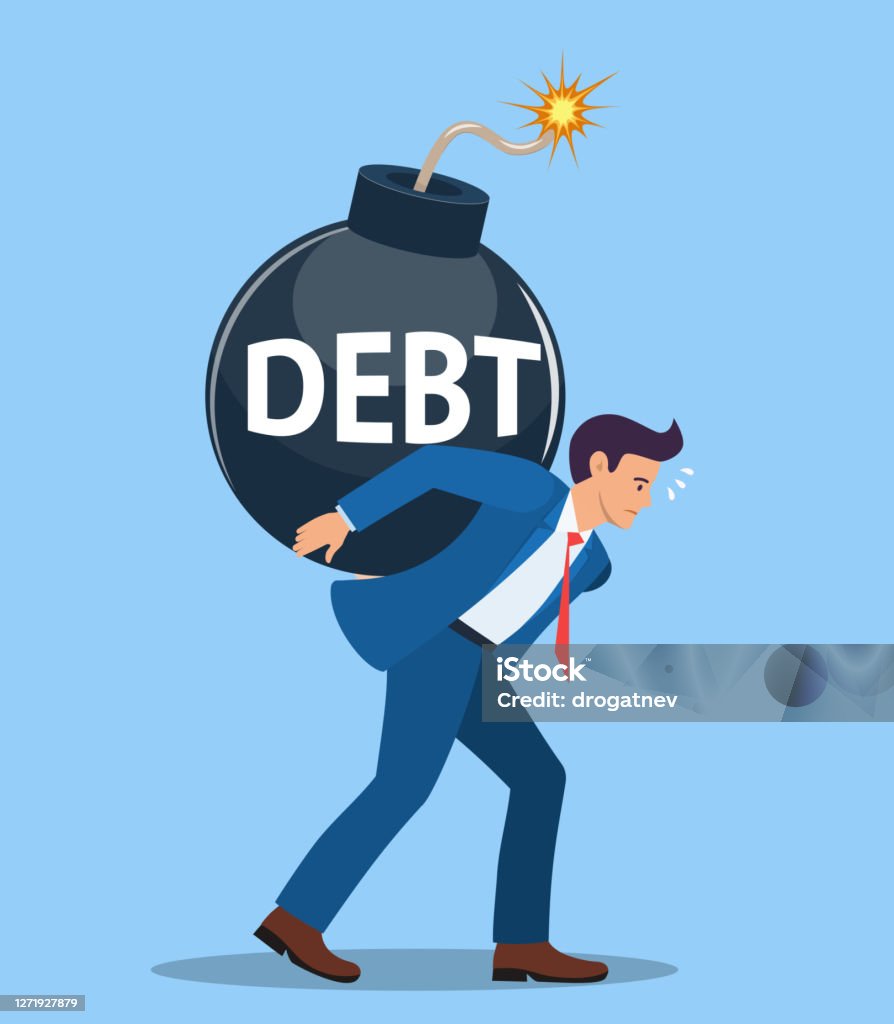 Exploding Businessman Businessman Carries A Bomb Ready To Explode Stock Illustration ...