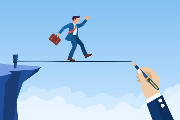 istock Help in business. Hand drawing the way for businessman 1271928770