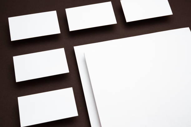 istock Blank flyer poster isolated on brown background to replace your design 1271932451