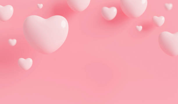 istock White heart on pink paper background with copy space 3d render 1271935545