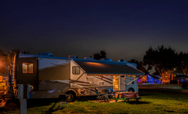 istock Night in the Rv under a beautiful sky 1271936670