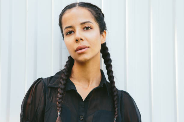 istock Young Multiracial Woman With Braids 1271938631