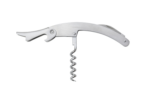 Corkscrew with clipping path.