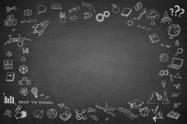 istock Chalkboard with School Symbols 1271940026